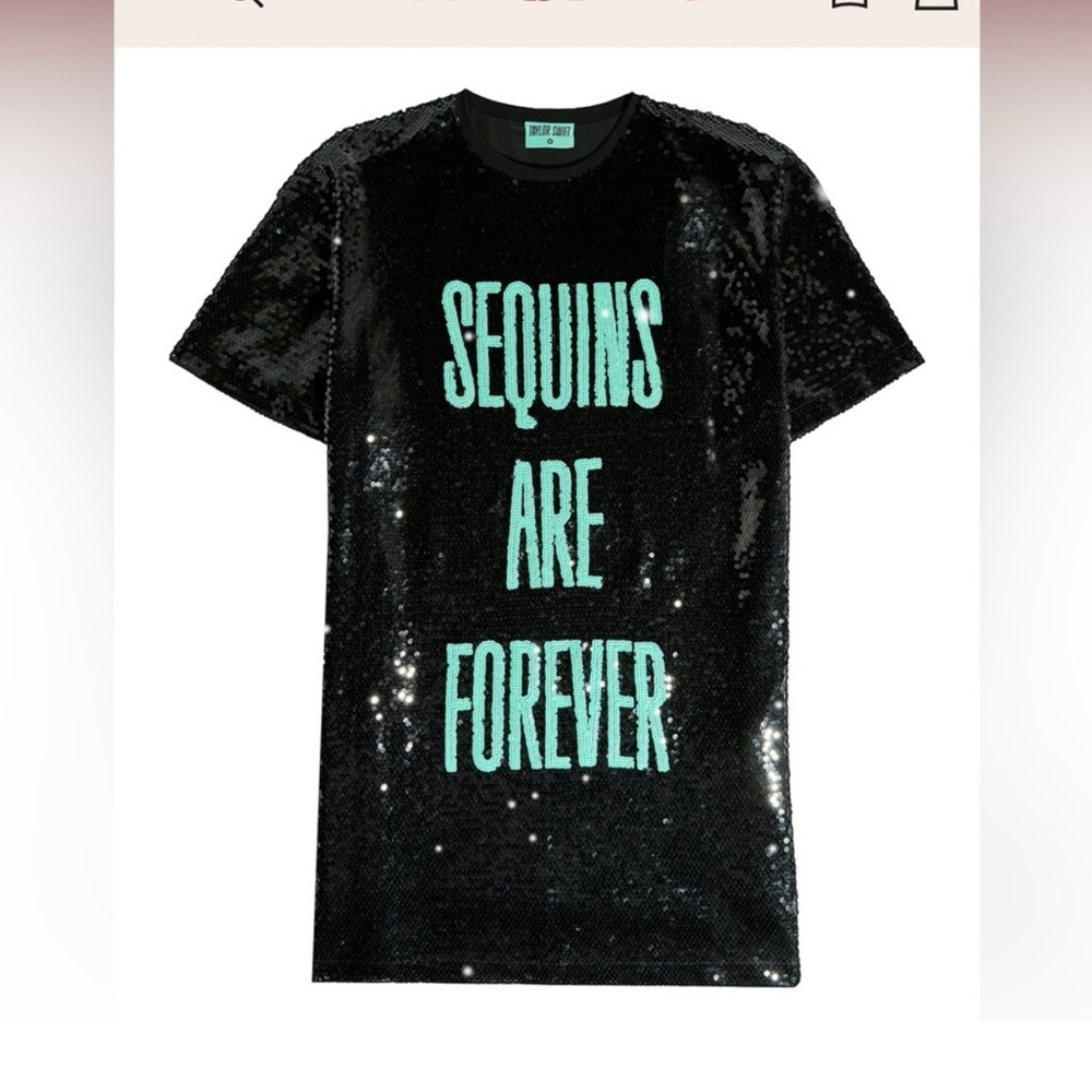 Taylor Swift Black Sequin Mini Dress